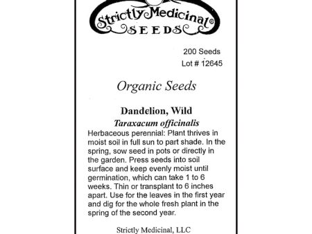 Wild Dandelion (Organic) Supply