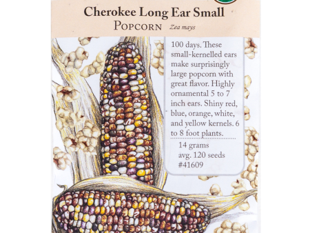 Cherokee Long Ear Popcorn Corn (Organic) Cheap