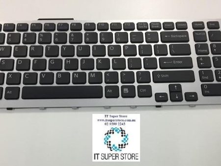 Sony Vaio VPC-F11 VPC-F12 VPC-F13 Keyboard Silver Frame with Backlit 148781311 Hot on Sale