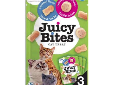 Inaba Juicy Bites Cat Treat Homestyle Broth and Calamari Flavor 3 count by Inaba For Sale