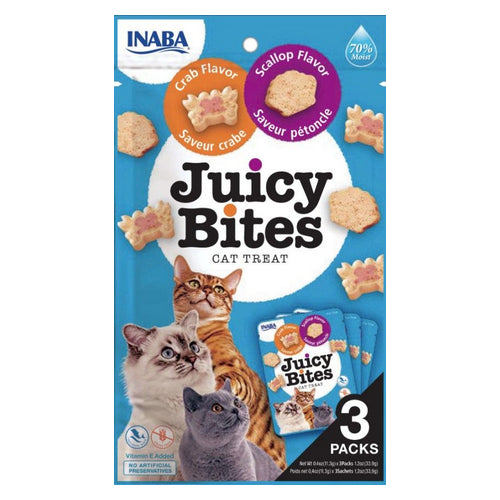 Inaba Juicy Bites Cat Treat Scallop and Crab Flavor 3 count by Inaba Sale