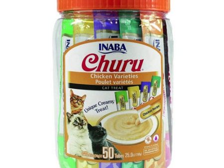 Inaba Churu Chicken Varieties Creamy Cat Treat 50 count by Inaba For Discount