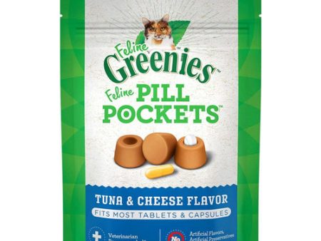 Greenies Feline Pill Pockets Cat Treats Tuna and Cheese Flavor 45 count by Greenies Online Sale