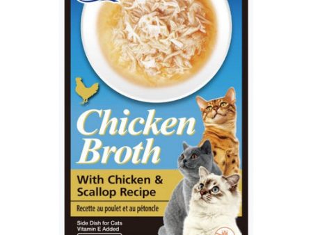 Inaba Chicken Broth with Chicken and Scallop Recipe Side Dish for Cats 1.76 oz by Inaba Online Sale