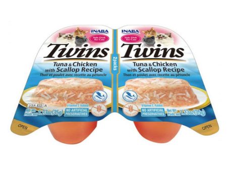 Inaba Twin Packs Tuna and Chicken with Scallop Recipe in Scallop Broth Side Dish for Cats 2 count by Inaba Online now