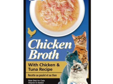 Inaba Chicken Broth with Chicken and Tuna Recipe Side Dish for Cats 1.76 oz by Inaba Online