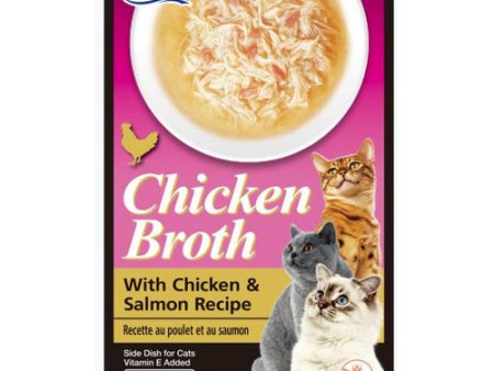 Inaba Chicken Broth with Chicken and Salmon Recipe Side Dish for Cats 1.76 oz by Inaba For Discount