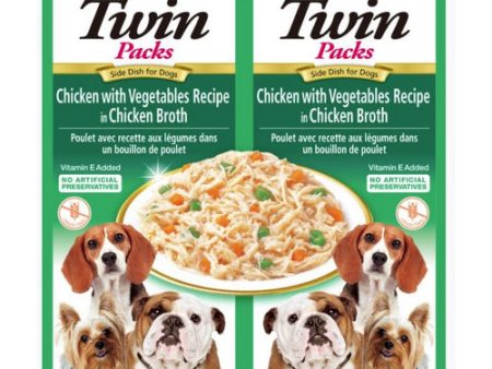 Inaba Twin Packs Tuna and Chicken with Vegetables Recipe in Chicken Broth Side Dish for Dogs 2 count by Inaba Fashion