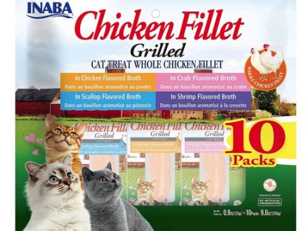 Inaba Chicken Fillet Cat Treat Whole Chicken Fillet Variety Pack 10 count by Inaba Hot on Sale