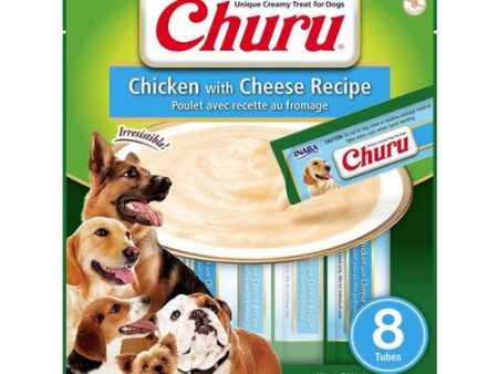 Inaba Churu Chicken with Cheese Recipe Creamy Dog Treat 8 count by Inaba Fashion